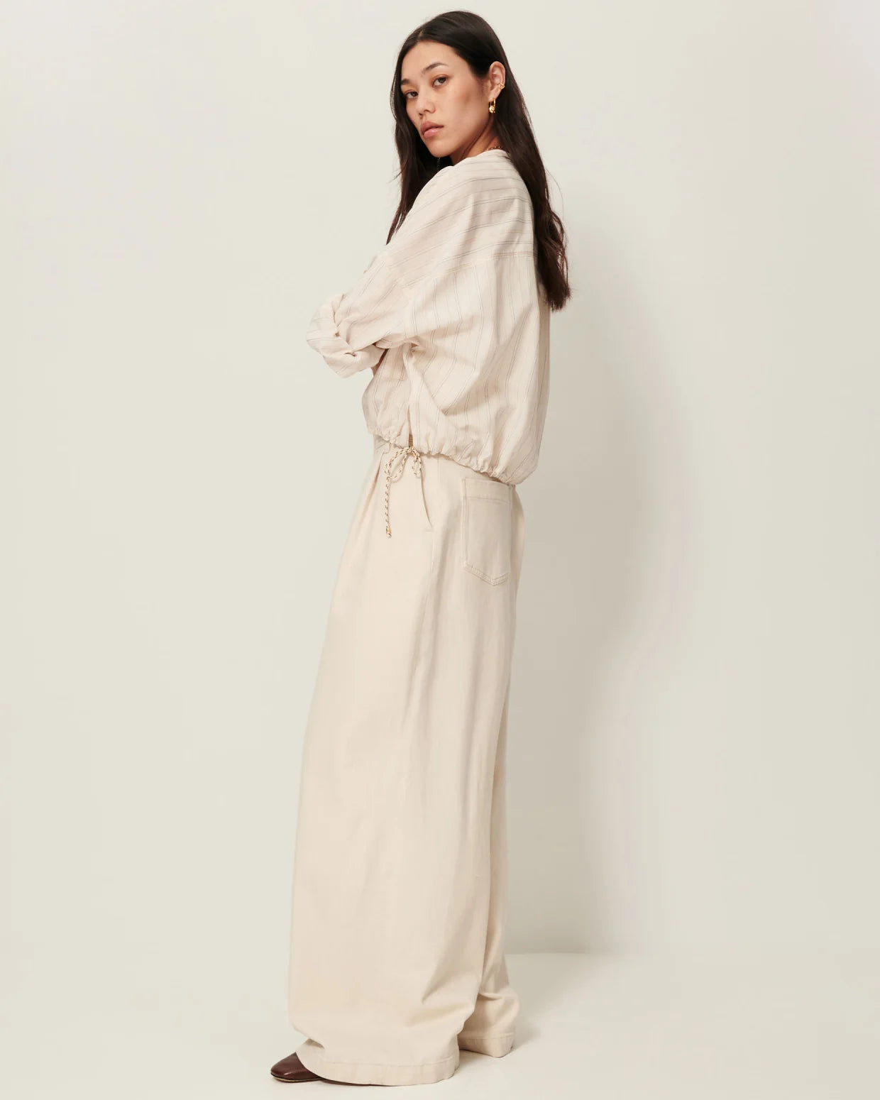 SESSUN Shirt "Cadaques" milkyblack