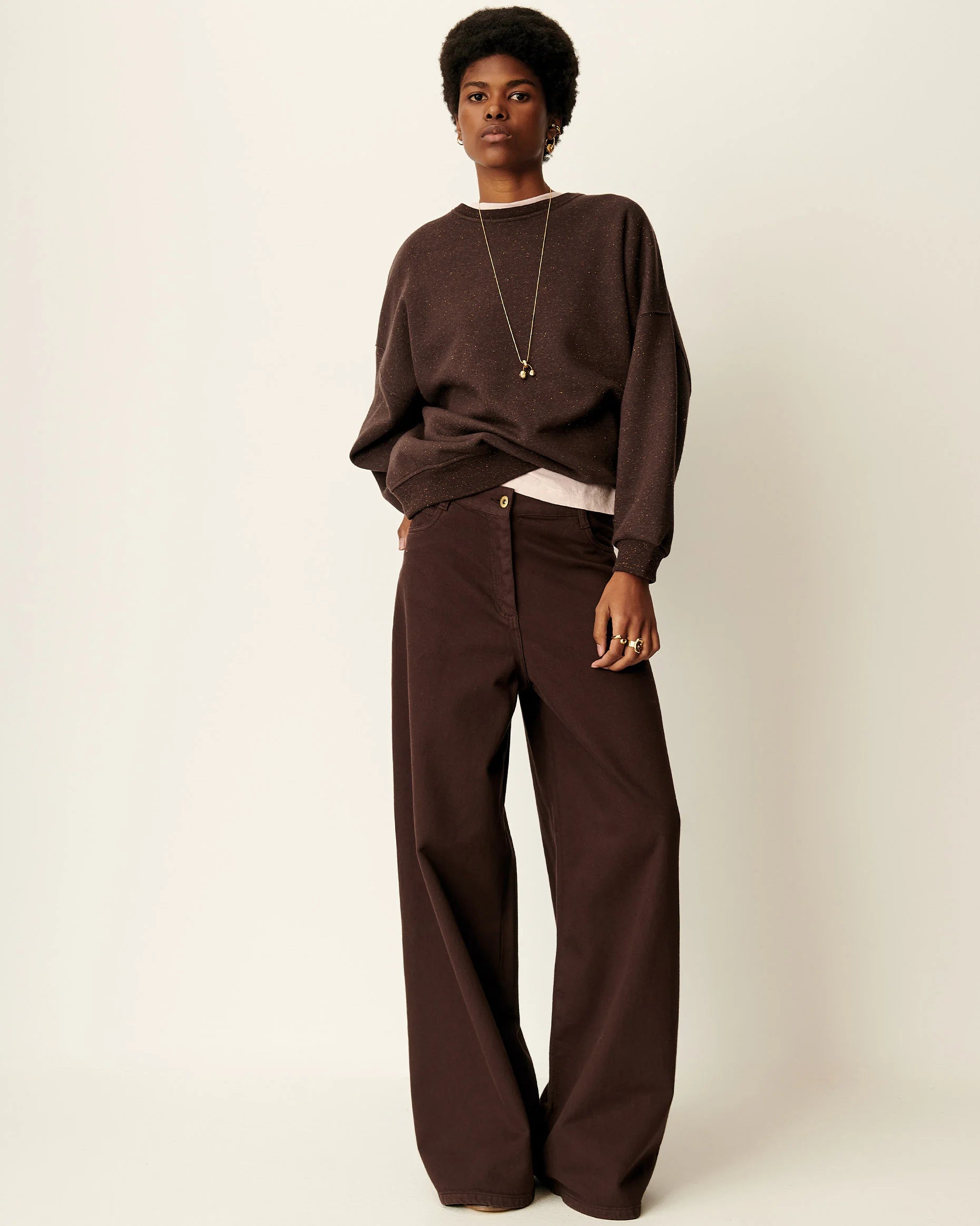 SESSUN Jeans "Dalt" coffea