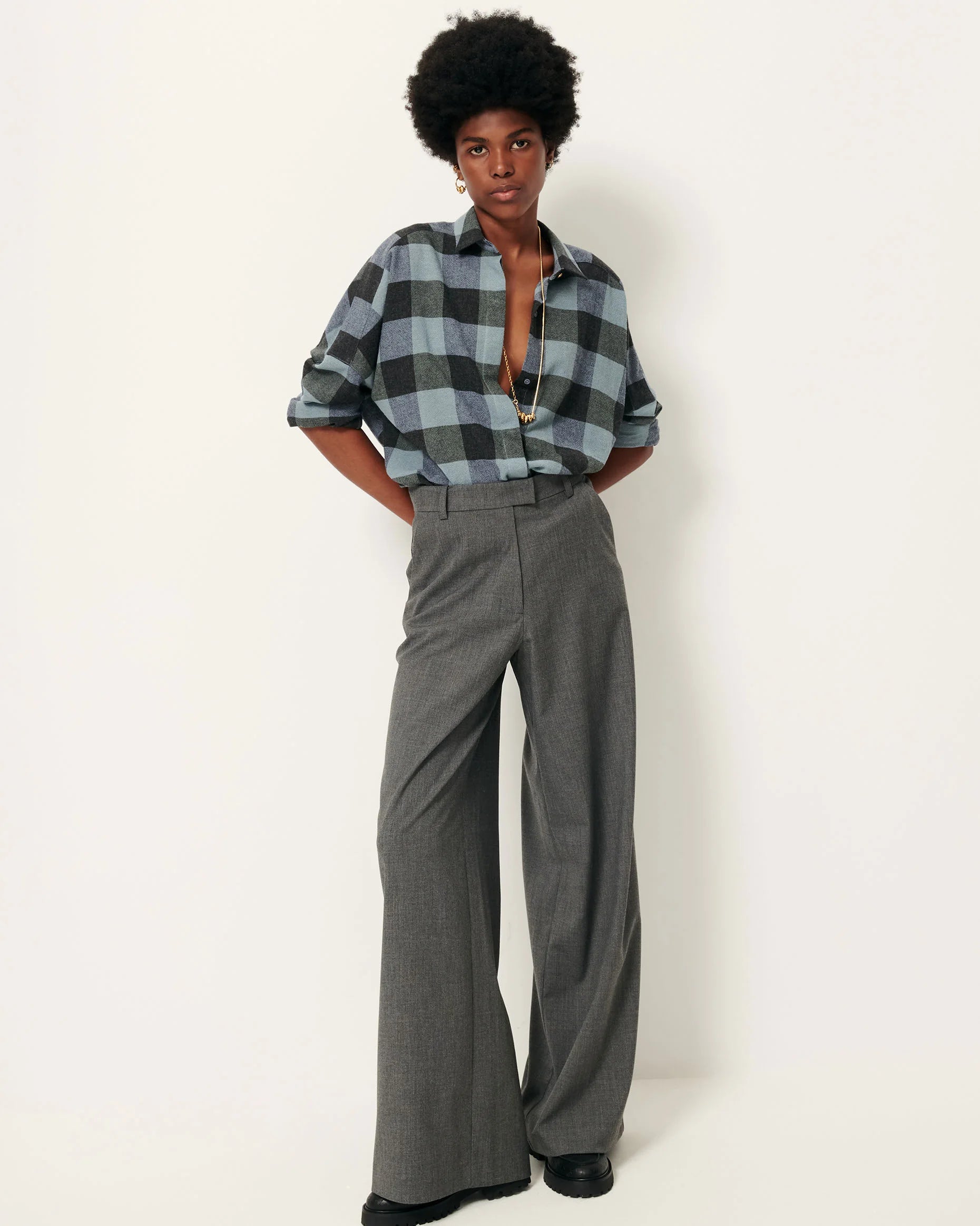 SESSUN Pants "Daficino" Granit