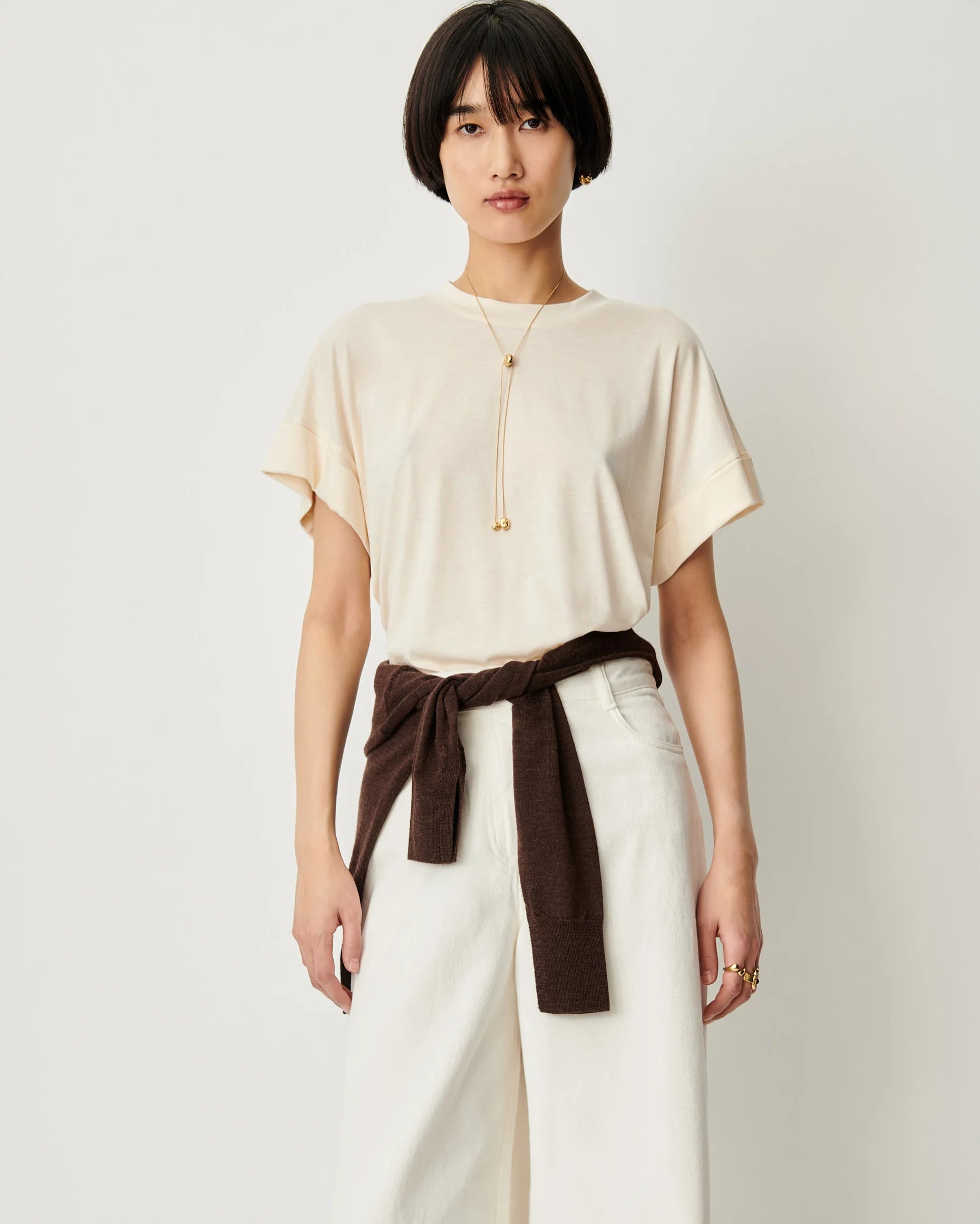 SESSUN T-Shirt "Dimentica" fleur de sel