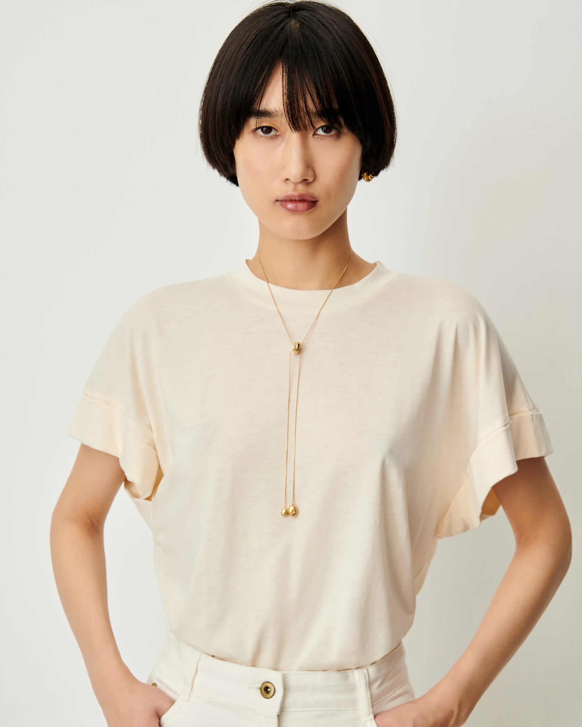 SESSUN T-Shirt "Dimentica" fleur de sel