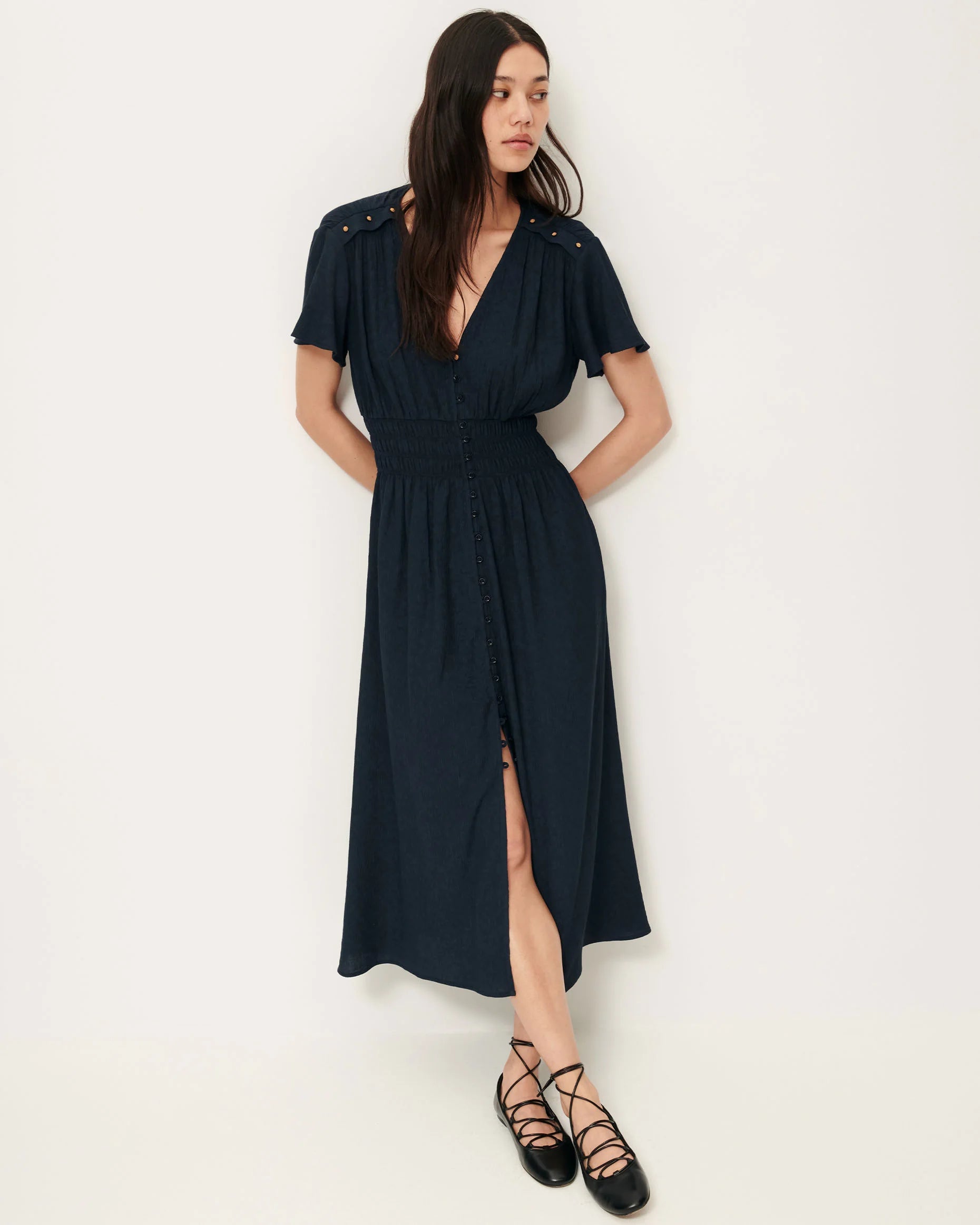 SESSUN Dress "Galaya" night shadow