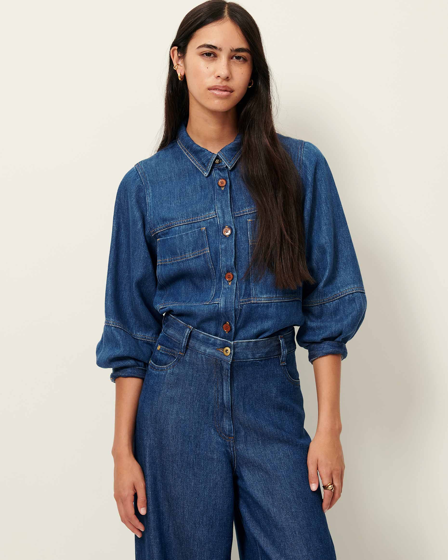 SESSUN Shirt "Leone" denim blue