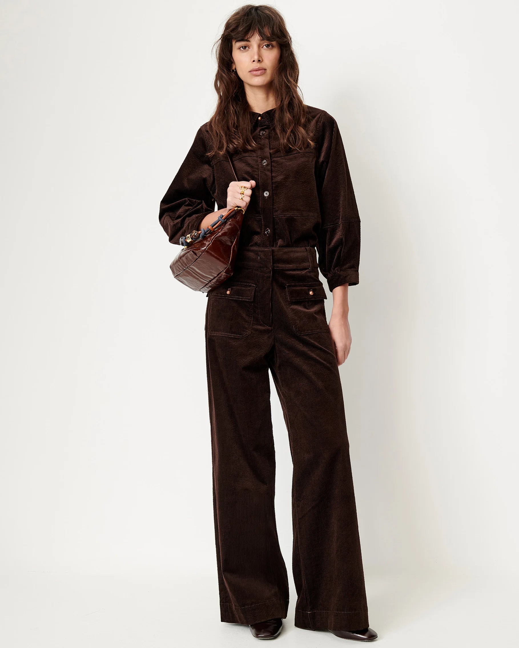 SESSUN Pants "Manhastreet" coffea