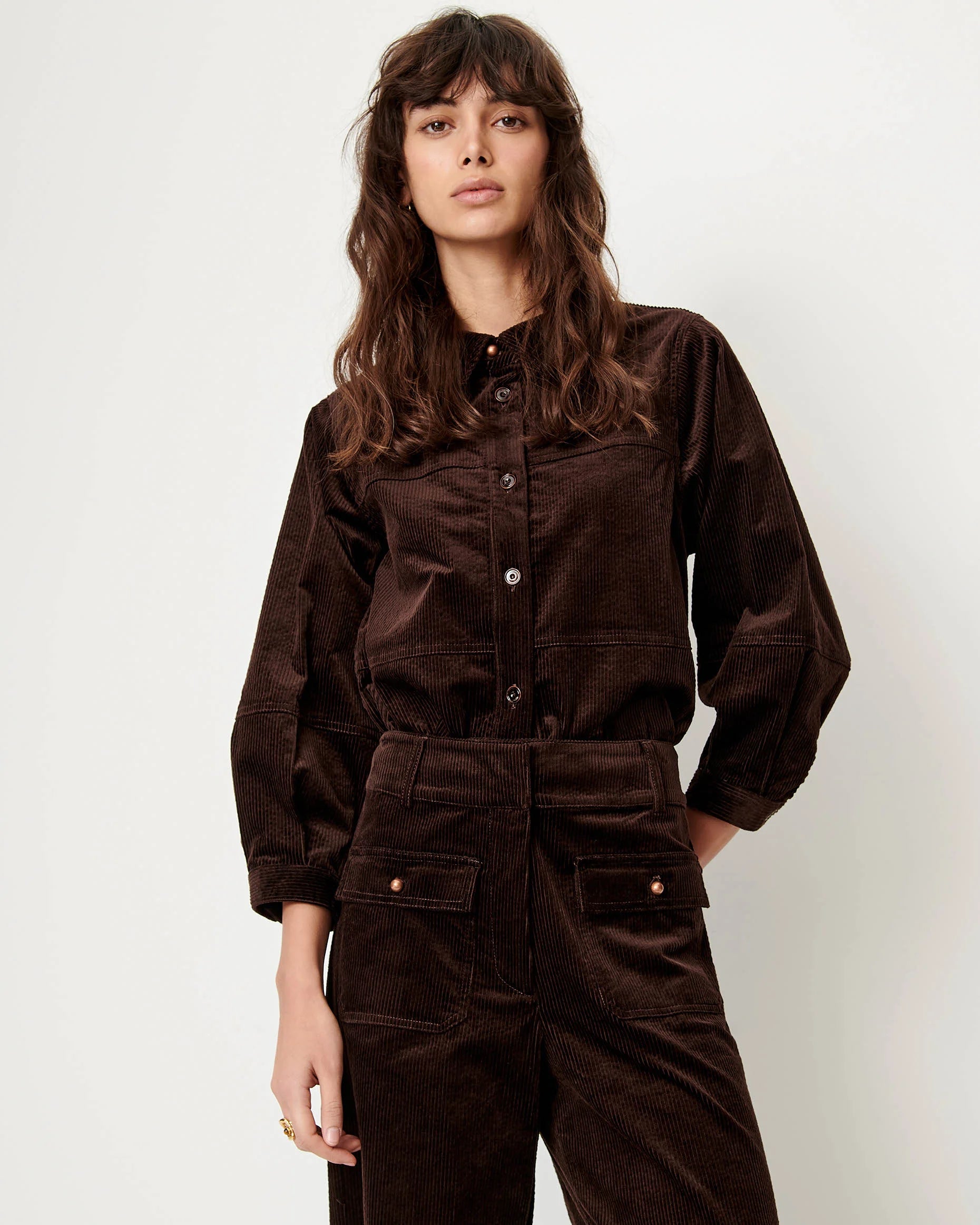 SESSUN Shirt "Leotown" coffea