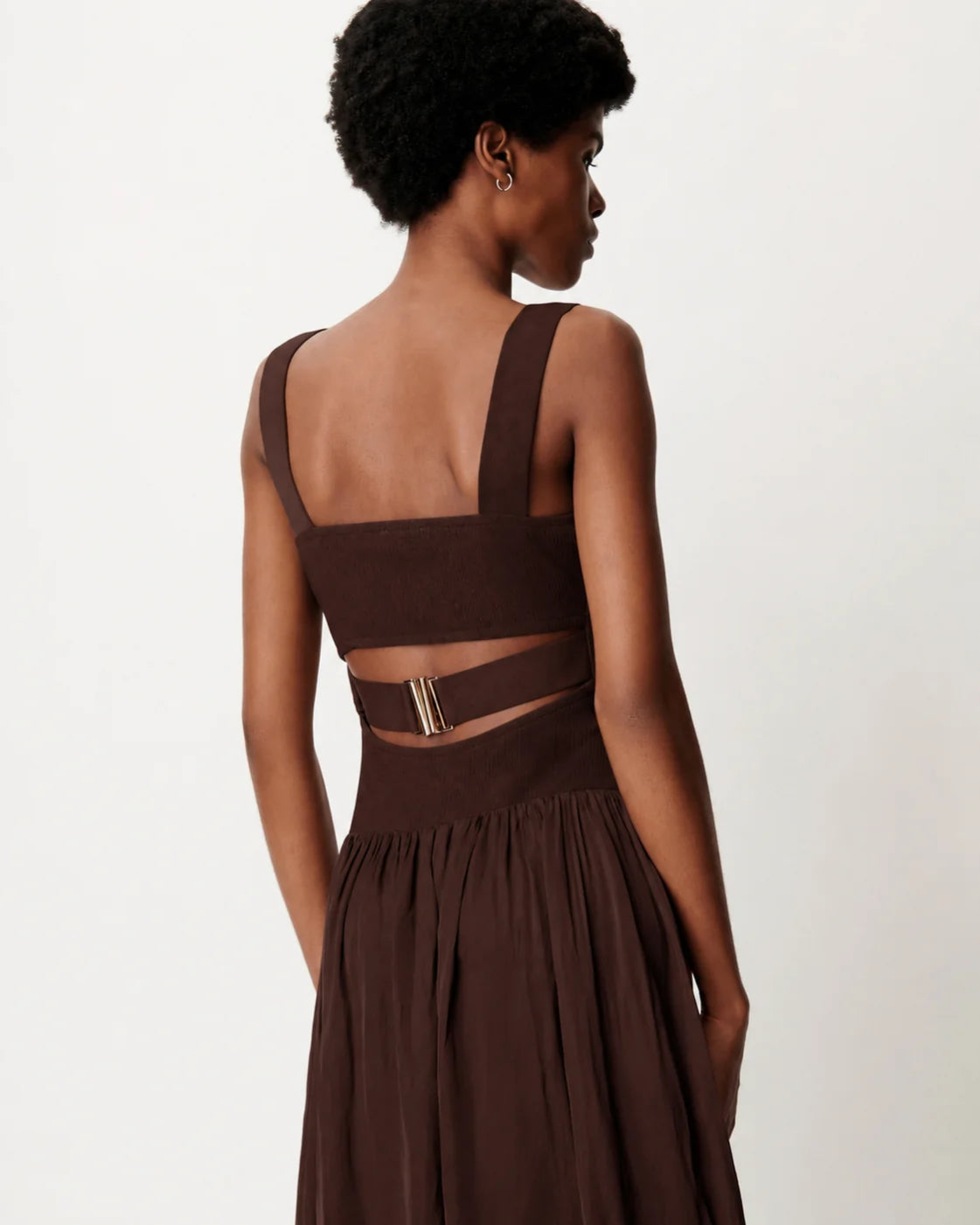 SESSUN Dress "Magnani" ganache
