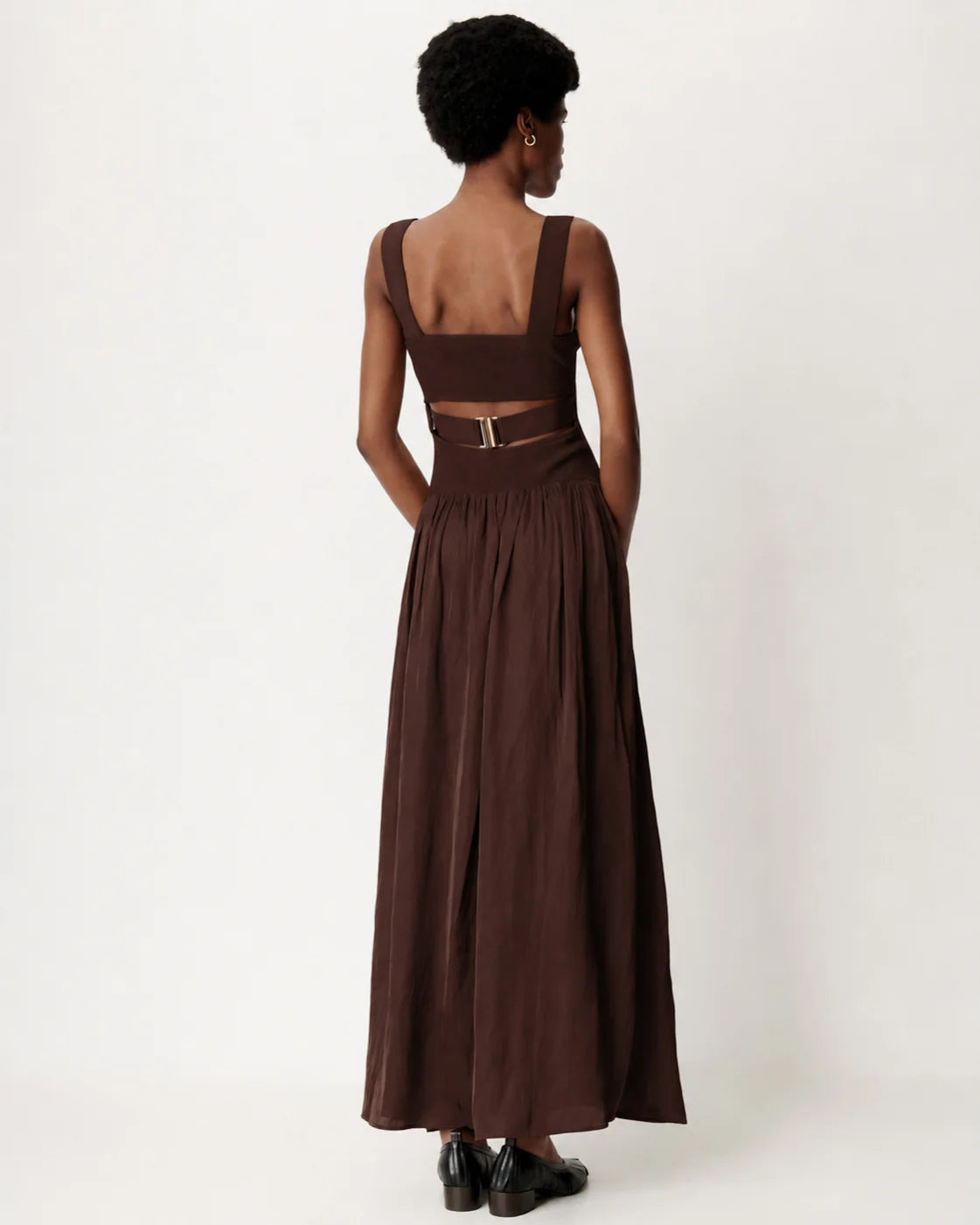 SESSUN Dress "Magnani" ganache