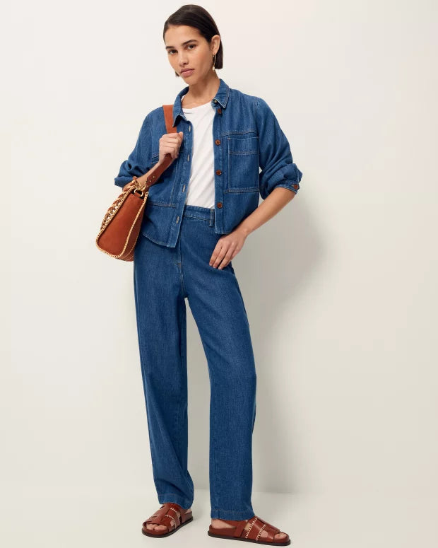 Sessun Denim Jacket Shirt Leone blue