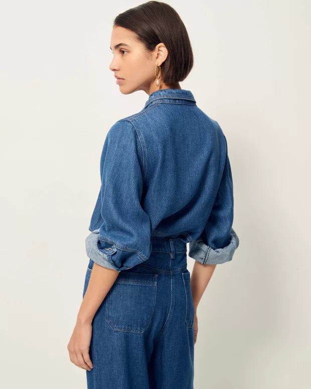 Sessun Denim Jacket Shirt Leone blue