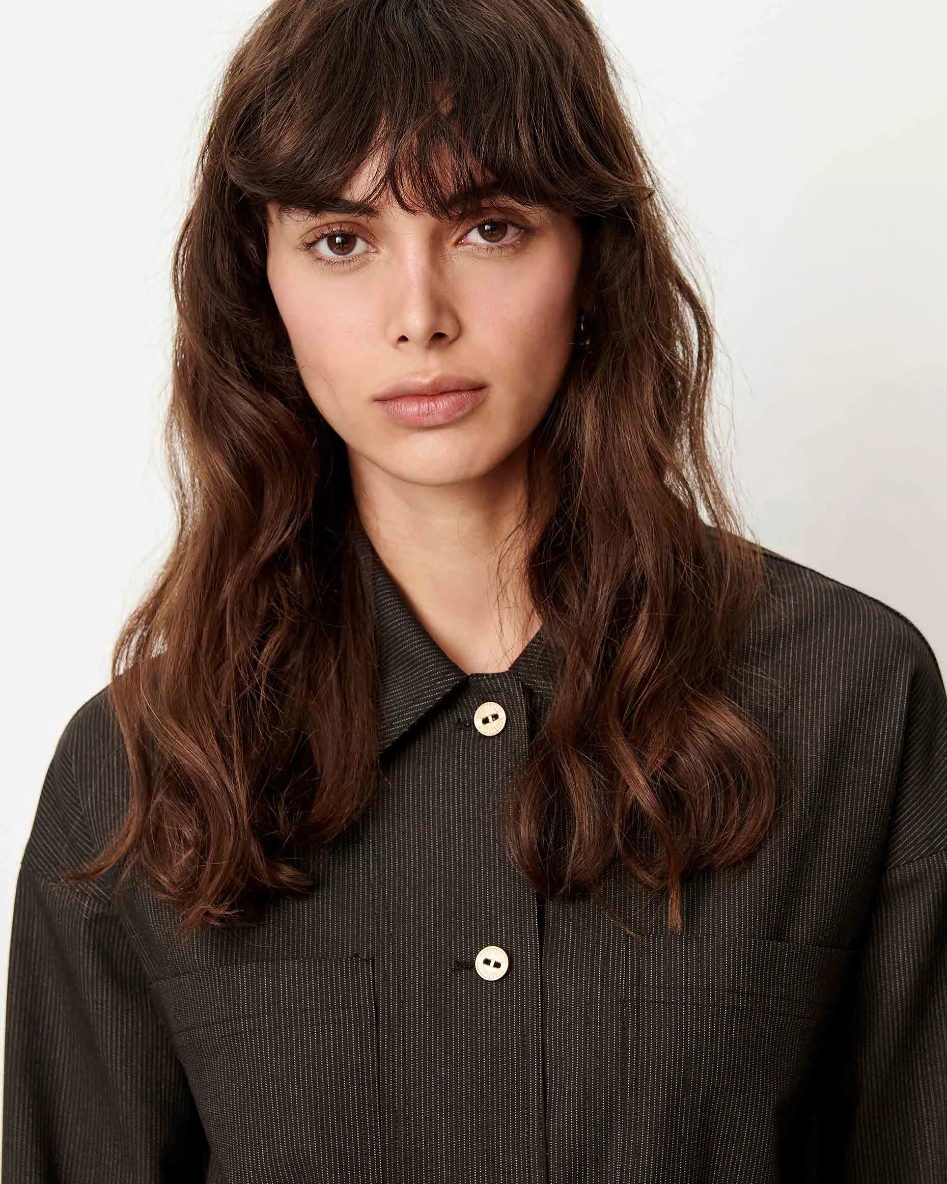 SESSUN Shirt "Notteri" espresso