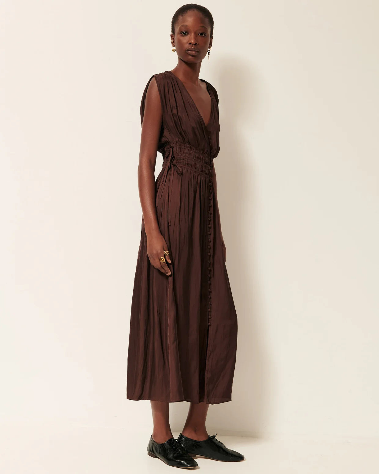 SESSUN Dress "Prezianni" moka