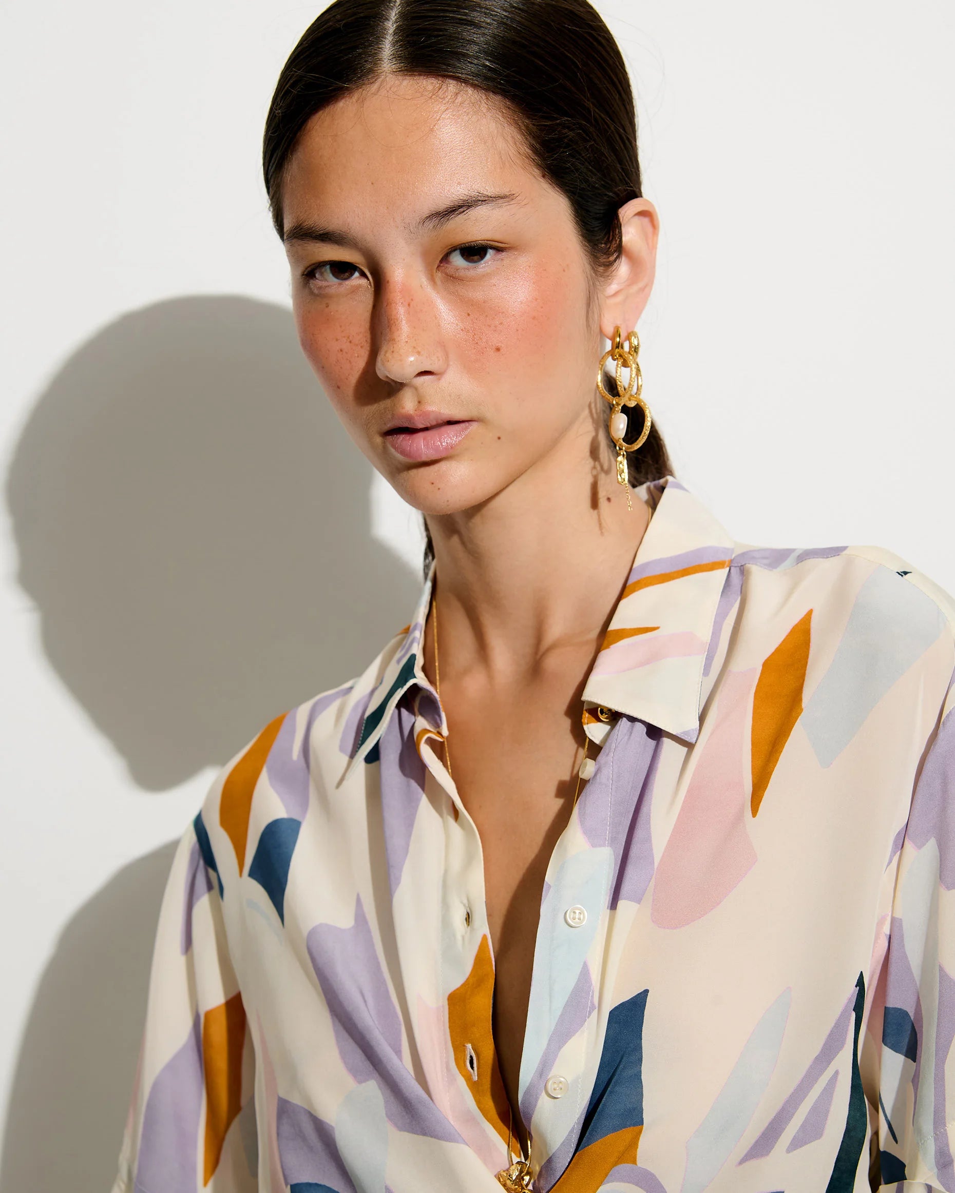 SESSUN Blouse "Procida" whi paper libre