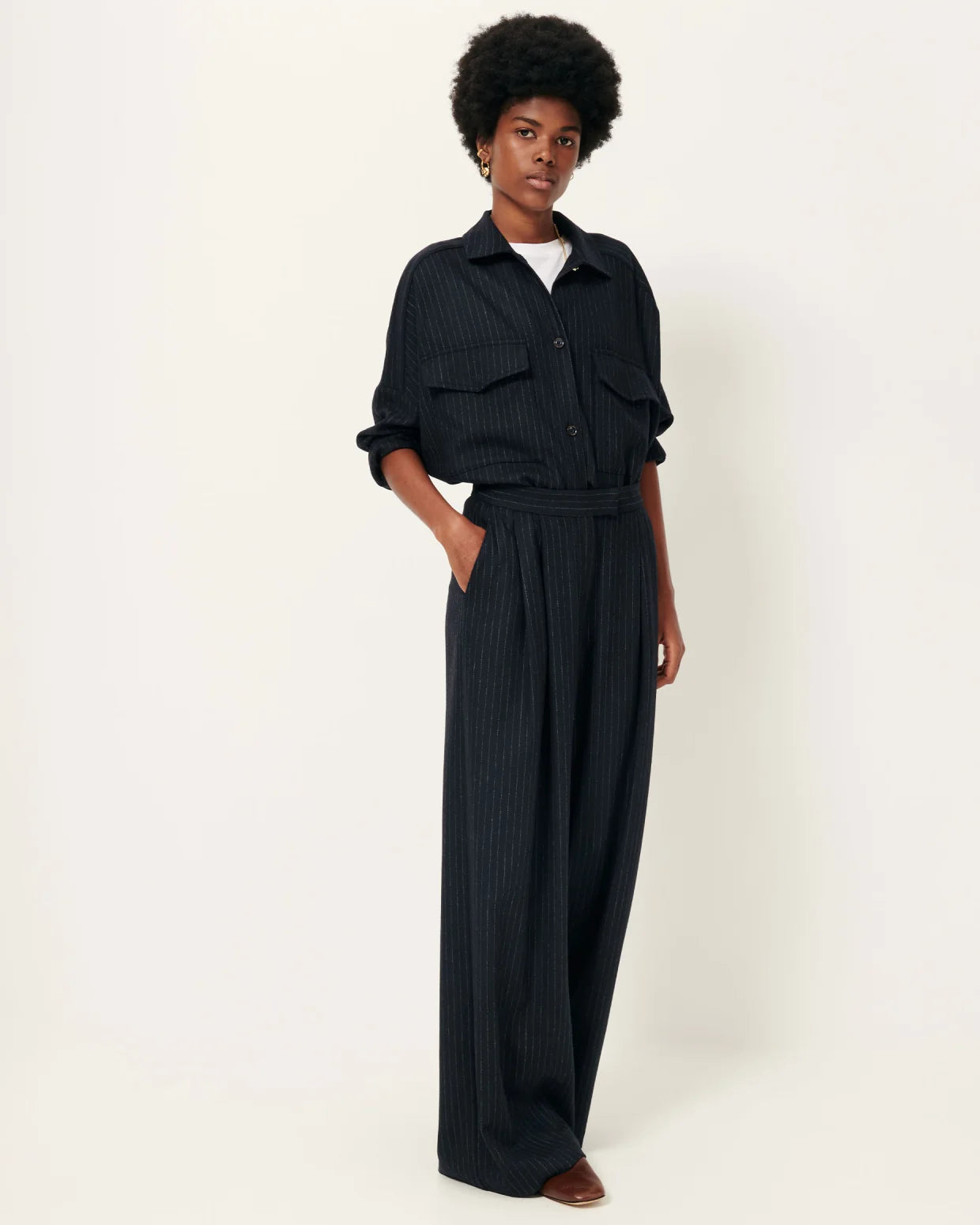 SESSUN Pants "Orozco" navysand