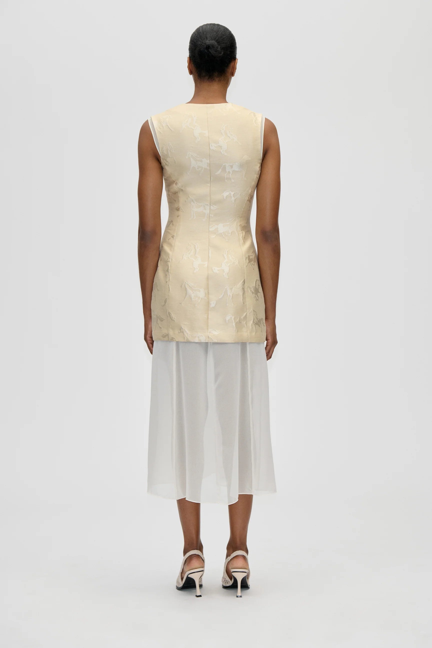 STINE GOYA Taylored Dress porcelaine cream