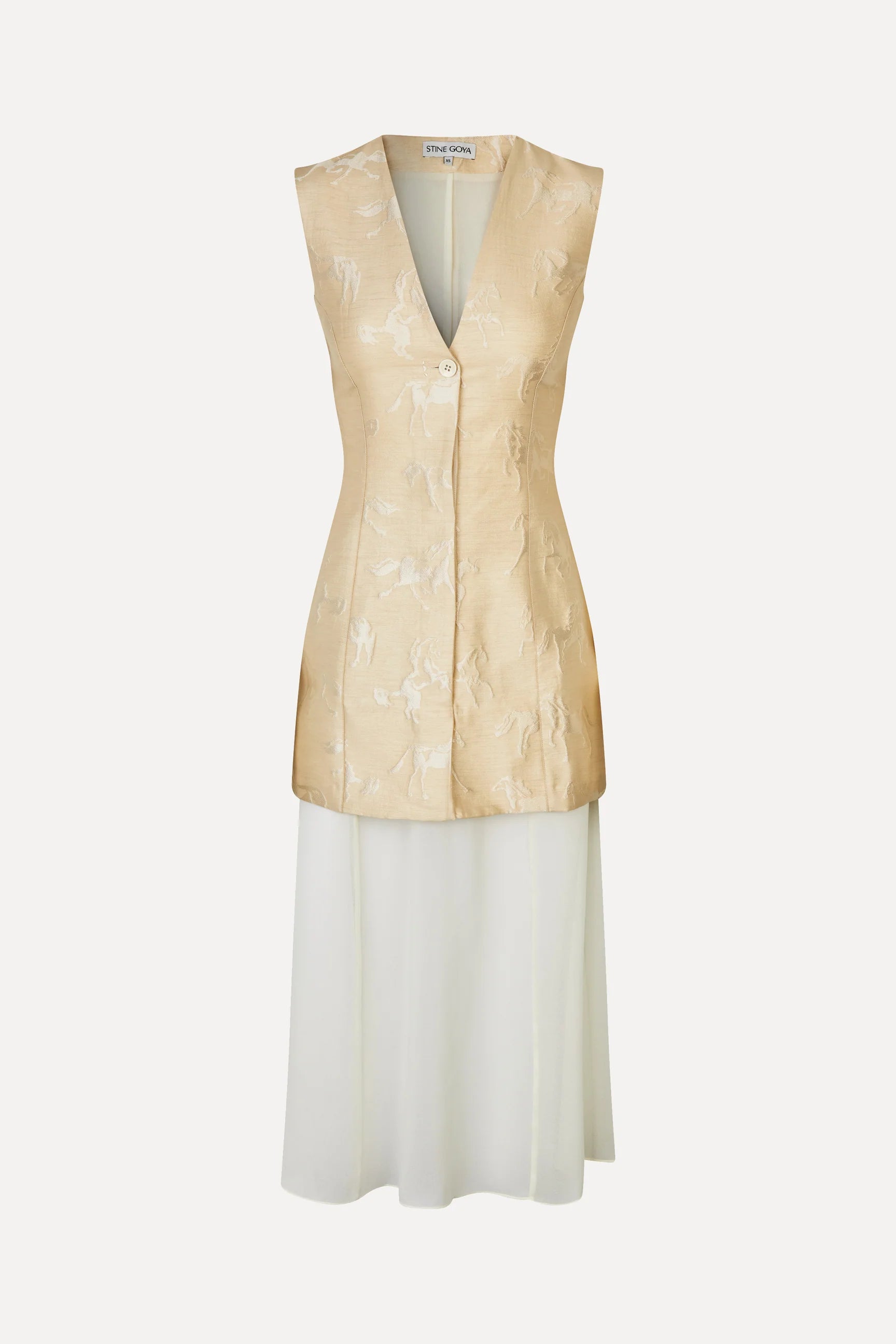 STINE GOYA Taylored Dress porcelaine cream