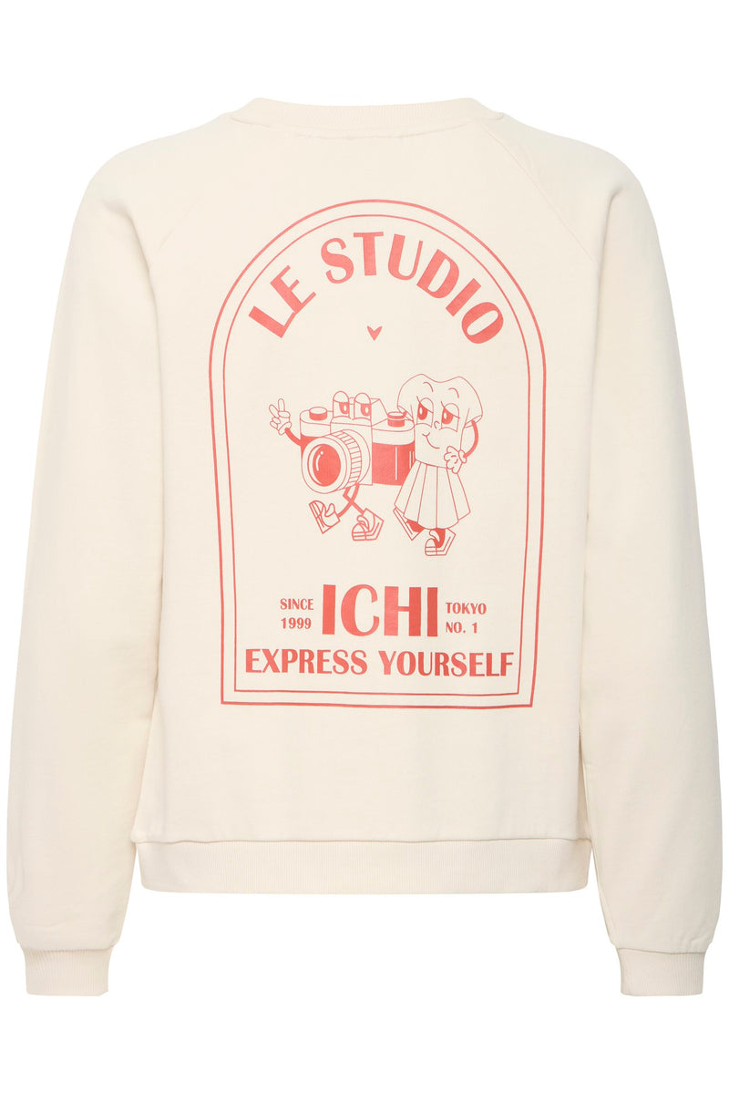 Ichi Sweater Marrot Studio birch red