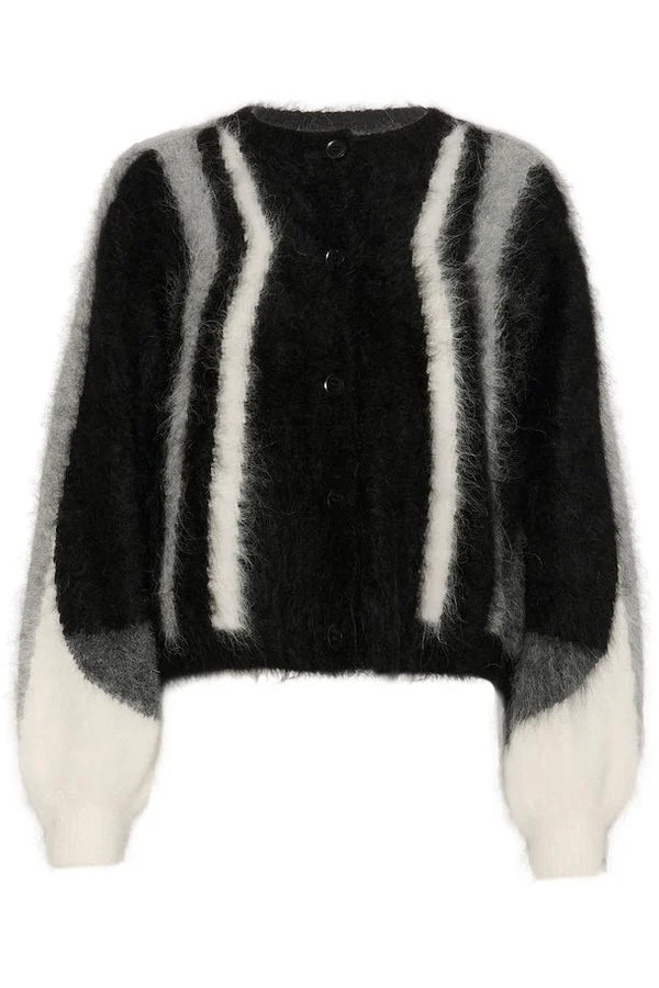 Gestuz Cardigan Safi black white