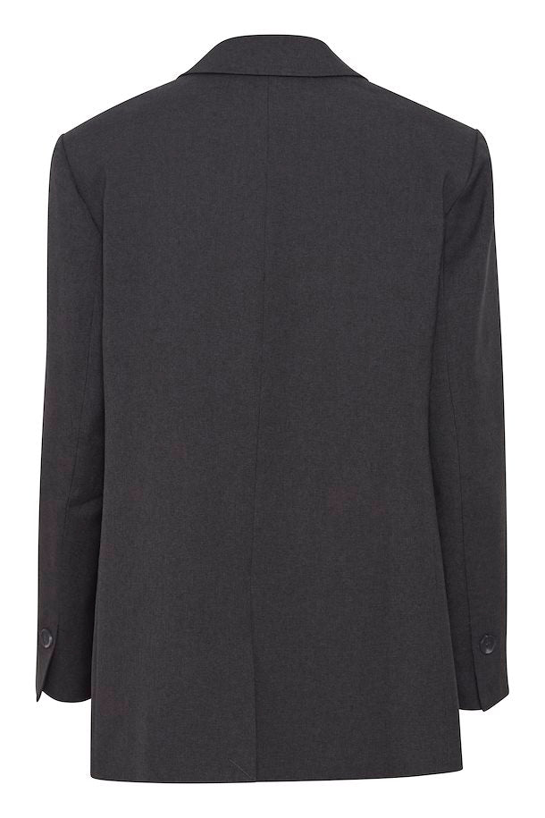 Ichi Blazer Jacket Zimmie dark grey melange