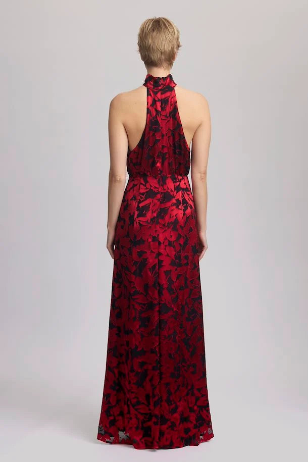 Gestuz Dress Elva red leaves